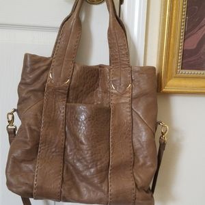 Tusk leather tote EUC